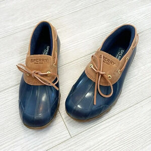 Sperry Blue and Tan Winter & Rain Boots